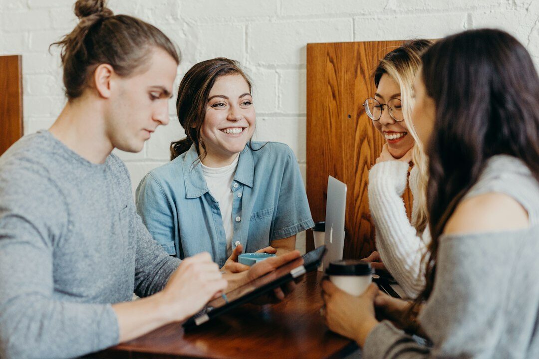 people discussing in group