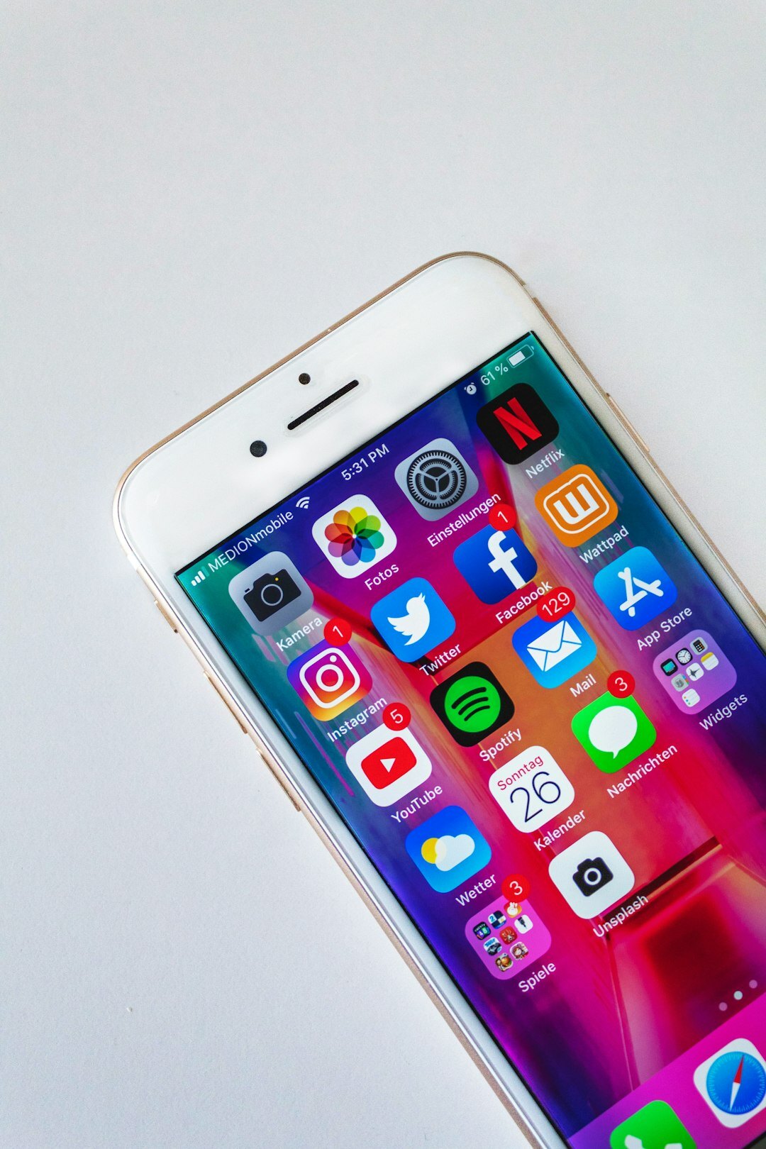 social media on phone