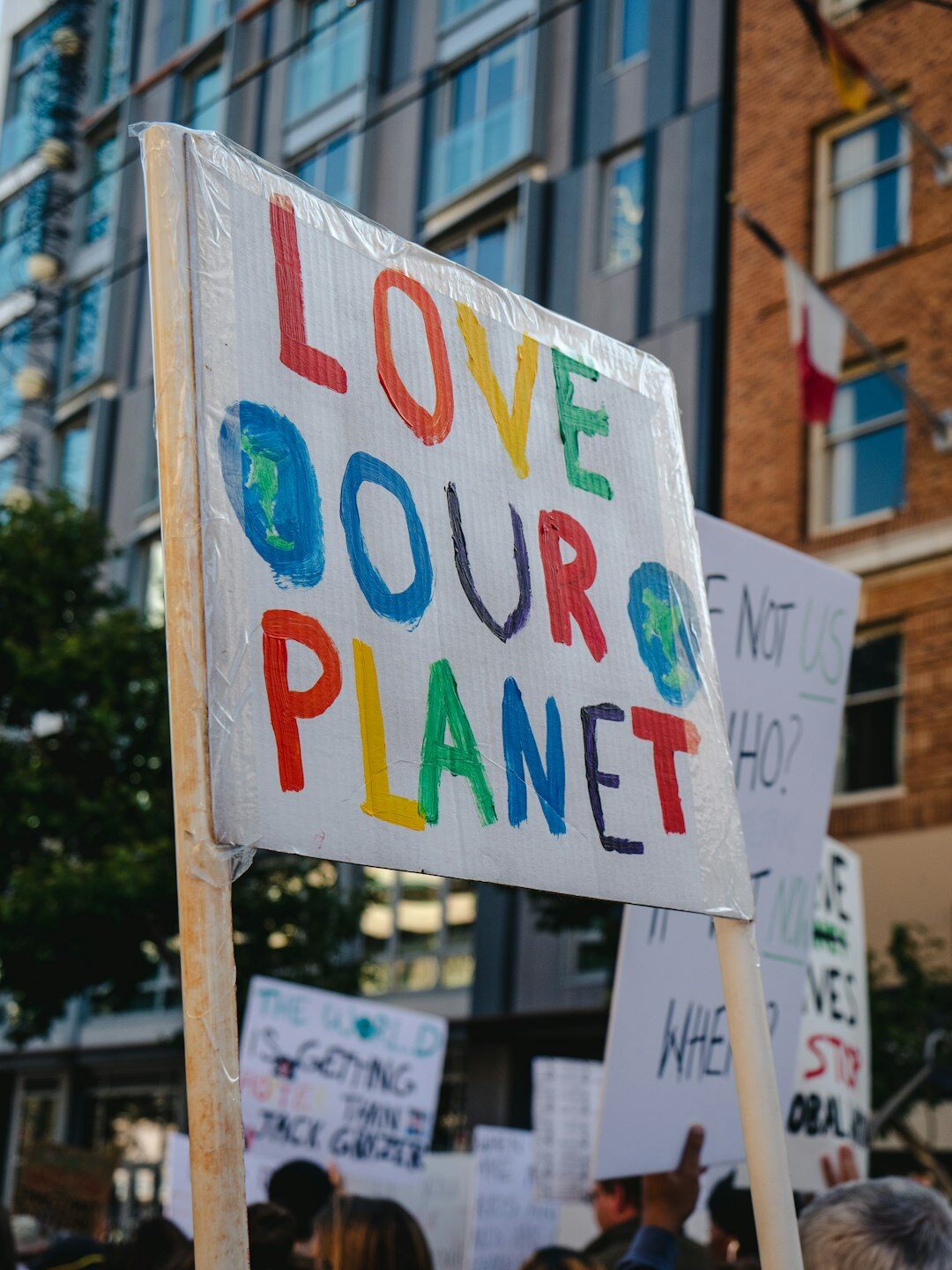 young people protesting for climate