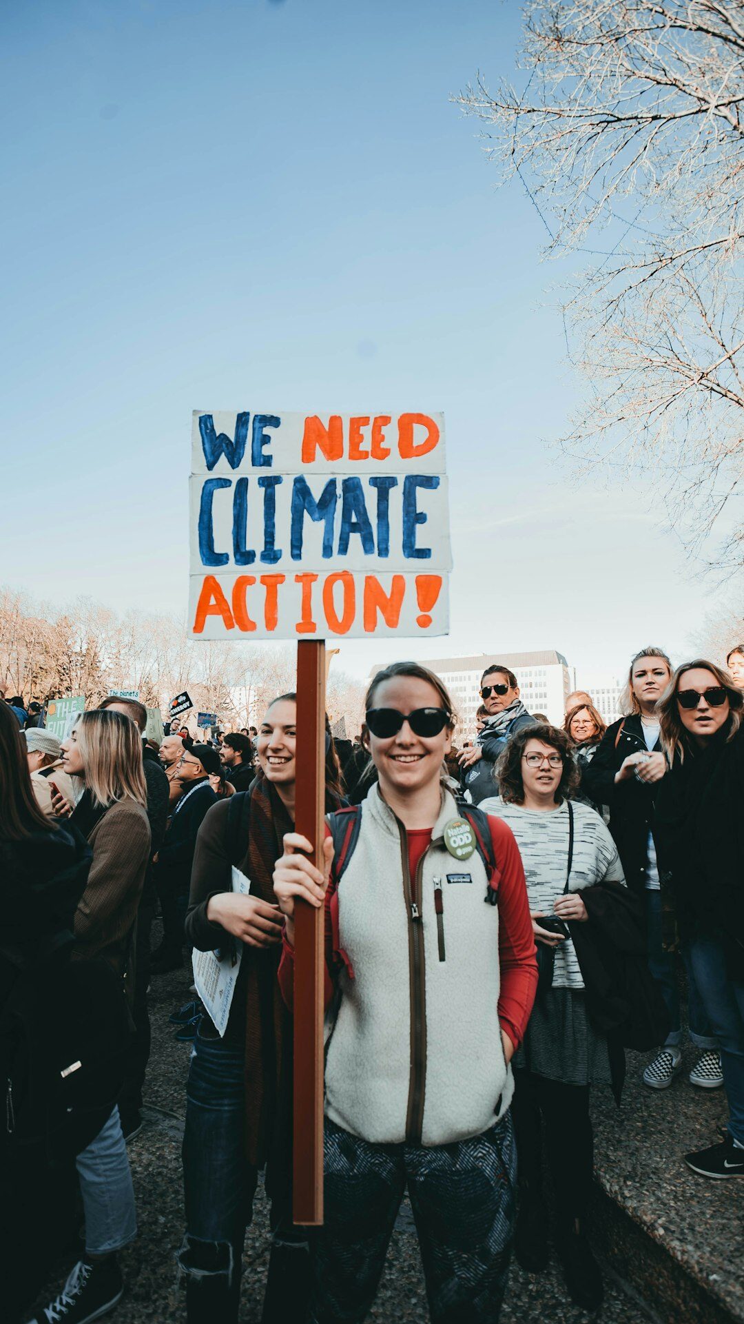 young people protesting for climate