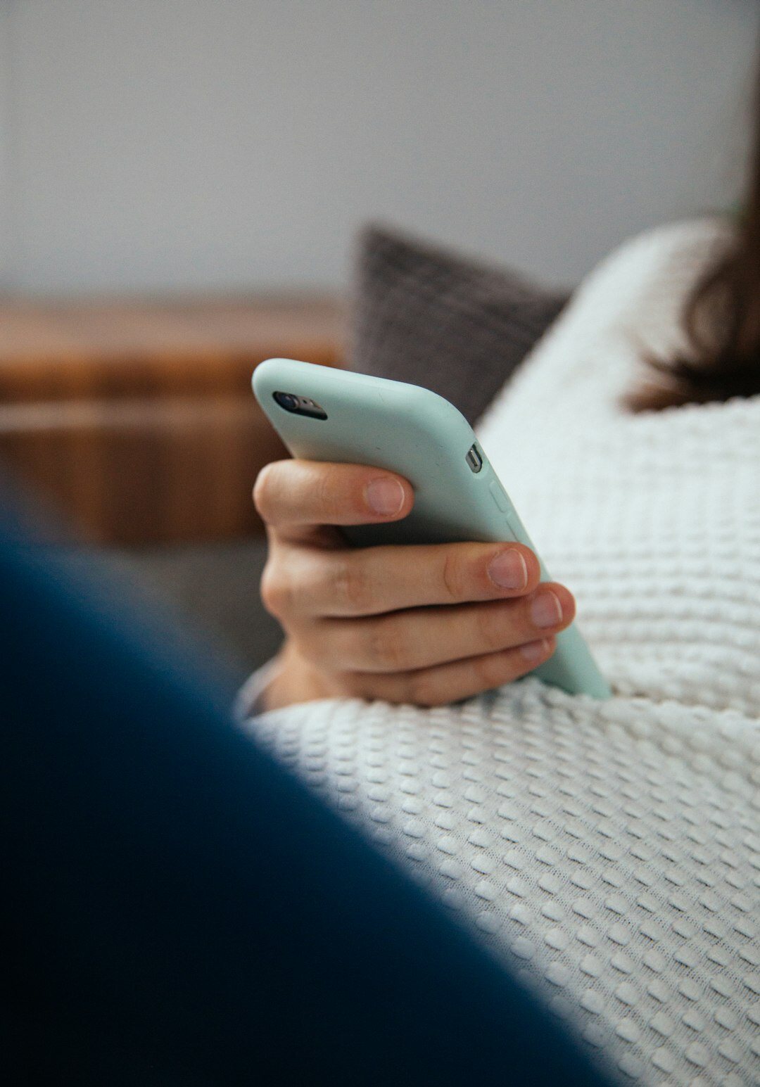 person reflecting on phone use